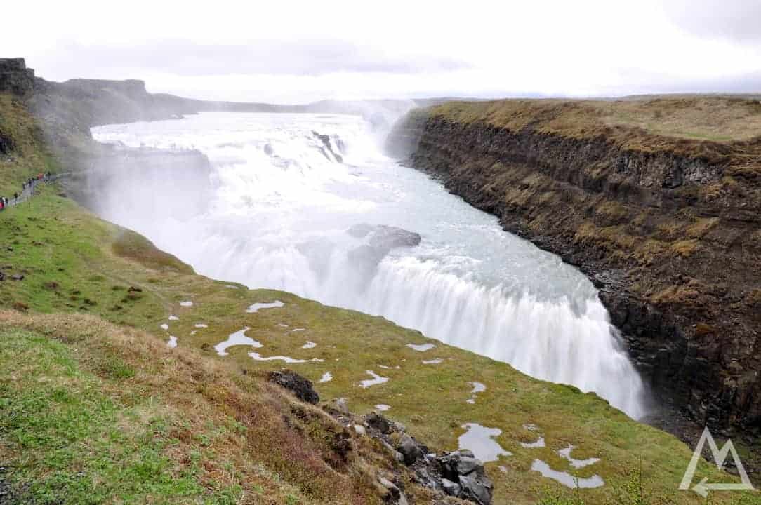 gigantic waterfall in Iceland