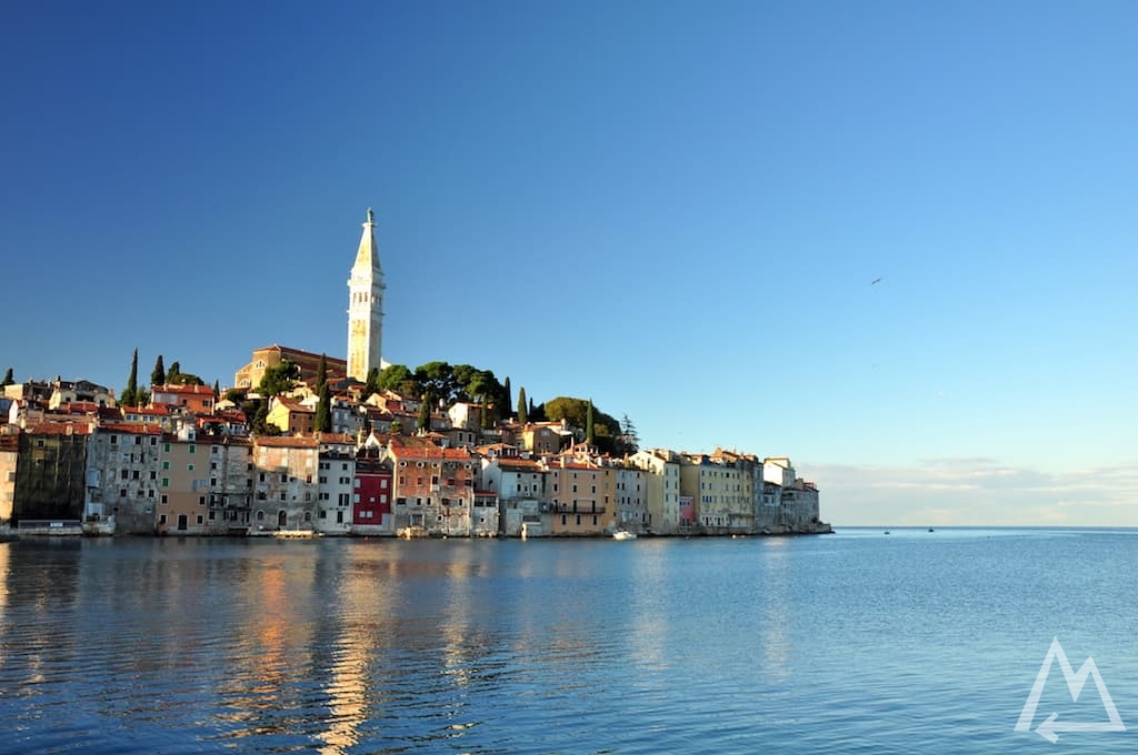 skyline of Rovinj in Croatia