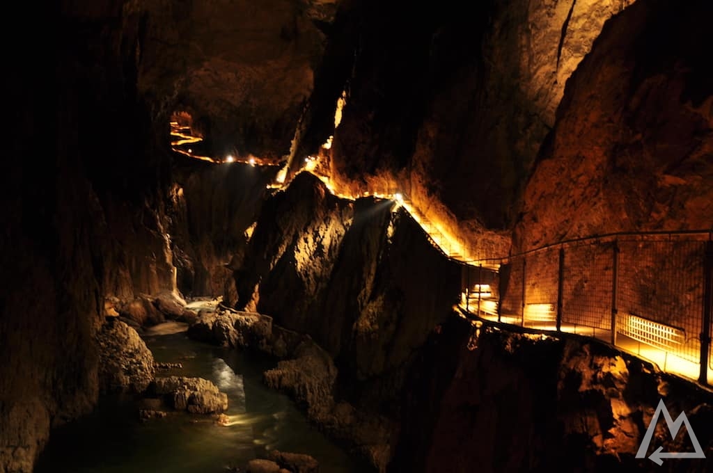 huge cave system with impressive illumination and unbelievable story in Slovenia