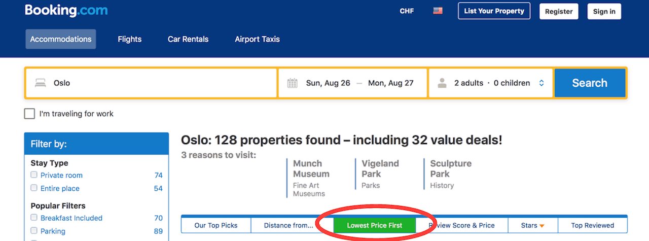 How to find best prices on Booking.com