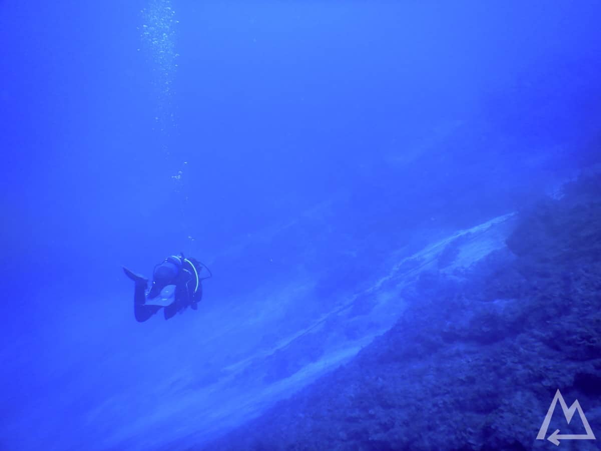 Diving in La Bombilla, La Palma, Canary Islands, Spain