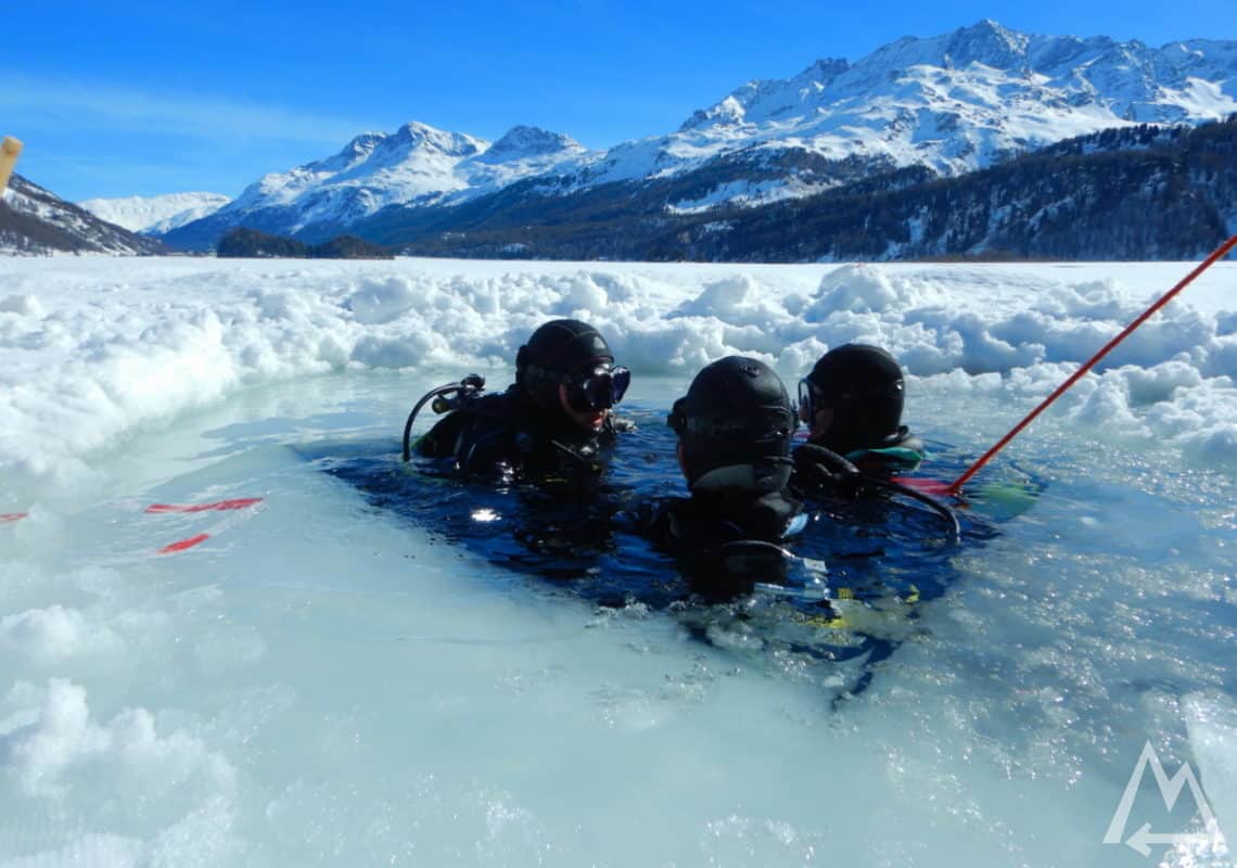 Ice diving in Switzerland